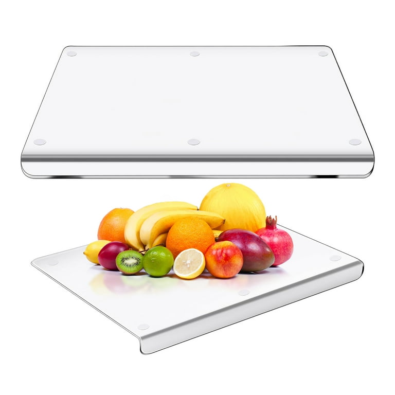 Acrylic Cutting Board Transparent Cutting Board With Lip Edge 40x45cm  Reusable Cutting Board Rectangle Chopping Board Clear Countertop Protector  Board For Kitchen Countertop