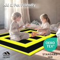 thumbnail image 4 of ODIKA 4'x6' Machine Washable Non-Slip Area Rug, Quote Adds Whimsical Touch to Any Room High Traffic Rug, Yellow, 86758, 4 of 7