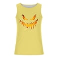 thumbnail image 4 of Camiseta sin mangas de cuello redondo para hombre, con estampado de Halloween, cuello redondo, estilo informal, deportiva, para hombre, 4 of 5