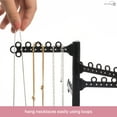 thumbnail image 6 of All Hung Up 12-Tier 15" Wall Jewelry Organizer, Command Strips included for Easy Hanging, 120 Hole Earring Organizer, Necklace Organizer, Bracelet Holder, Ring Holder, Rotating Branches, Black, 6 of 6