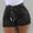 Black, variant on Women's Plus Size Jean Shorts Mid Rise Stretch Denim Pull On Shorts with Pockets Hot Pants Denim Shorts Nightclub Summer Beach Shorts 3X 4X 5X