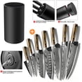thumbnail image 3 of TVQUYET 8-Piece Kitchen Chef Knife Set with Block Damascus Laser Japanese Knife High Carbon Stainless Steel Sharp Cooking Knife with Wooden Handle, 3 of 9