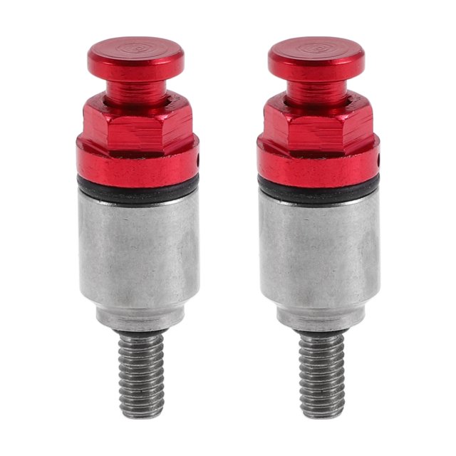 Unique Bargains 2 Pcs M4x0.7 Tornillo Universal para Motocicleta Dirt Bike Motocross Válvula de Purgado de Aire de Horquilla Metal Rojo
