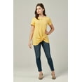 thumbnail image 7 of DEVOPS 2 Pack Women's Casual Shirts Short Sleeve Tops Daily Tunics (X-Small, Coral/Yellow), 7 of 7