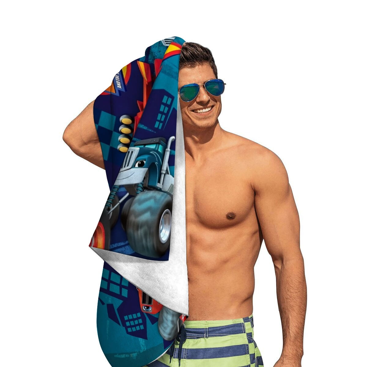 Blaze and the Monster Machines Gifts Beach Towel for Women Girl Birthday Inspired Fan Bath Outdoor Music Lover