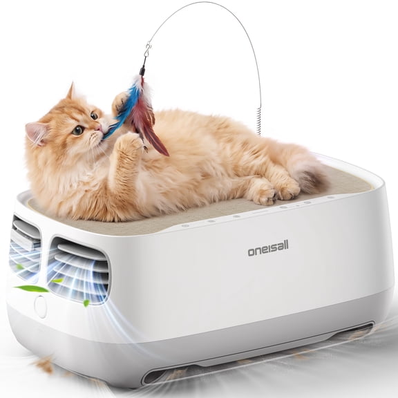 Oneisall PP03 Air Purifiers for Home Pets, Pet Air Purifier with Washable Filter, PM 2.5 Display Air Quality Sensor Air Cleaner for Bedroom, Living Room, White