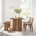 thumbnail image 2 of 60 Inch Dining Table, Walnut, Wood, Rectangular, Kitchen Cafe Bistro Hospitality Restaurant, Modern Contemporary HB35898, 2 of 6