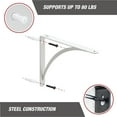 thumbnail image 6 of Hyper Tough 9" X 6.5" Curved Shelf Bracket, White, 6 of 10