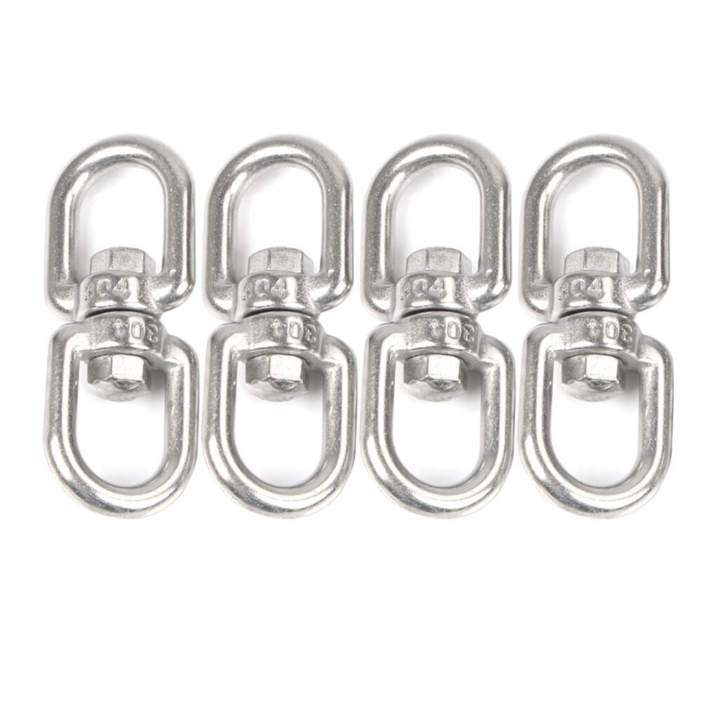 3 Pcs 304 Stainless Steel Hanging Basket Spinners Swivel Hook Smooth