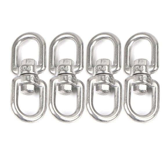 Oraceous 3pcs 304 Stainless Steel Smooth Hanging Basket Spinners Swivel Hook Silver