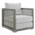 thumbnail image 2 of Modway Aura 3-Piece Outdoor Synthetic PE Wicker Rattan Set in Gray/White, 2 of 8