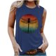 thumbnail image 1 of Camiseta holgada sin mangas con cuello redondo y estampado informal de verano para mujer Pompotops  lopia992800, 1 of 5