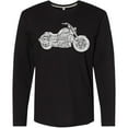 thumbnail image 3 of Inktastic Distressed Motorcycle Long Sleeve T-Shirt, 3 of 5