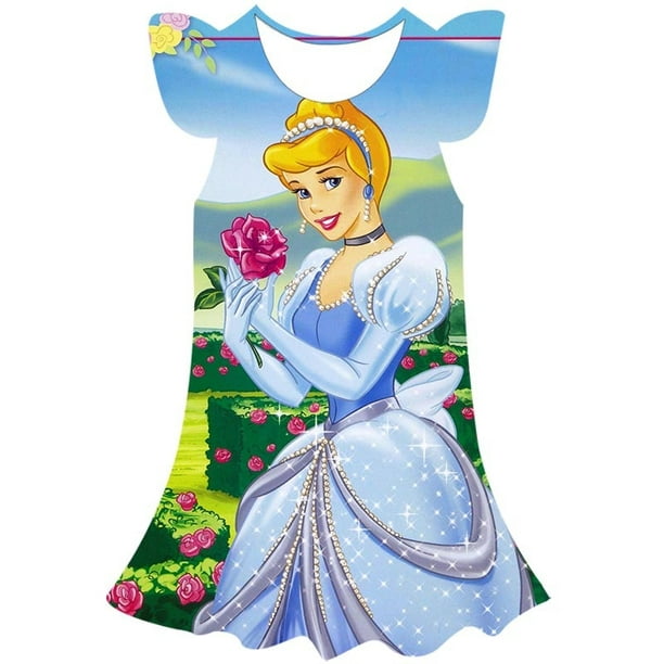 2022 enfants vêtements filles été Disney point imprimer tenue décontractée  quotidien bébé filles jolies robes pour enfants 2-12 ans 