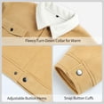 thumbnail image 4 of GINGTTO Men's Corduroy Fleece Lined Trucker Sherpa Winter Jacket for Cold Weather, 4 of 7