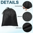 thumbnail image 4 of Uxcell Travel Storage Bags with Toggle Waterproof 210D Polyester Drawstring Bag Stuff Sack Cinch Bag Black 6 x 8 Inch, 4 of 7