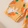 thumbnail image 4 of Hessimy Newborn Baby Girl Golf Outfit Smocked Golf Cart Bubble Romper Ruffle Onesie Bodysuit Infant Summer Clothes(Orange, 4 of 9
