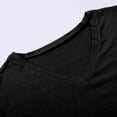 thumbnail image 4 of OSOLU Solid Color Women V-Neck Lace Trim T-Shirt Short Sleeve Tshirts Tee Blouse Casual Tops For Summer Fall Fashion Fashionable Dailywear, 4 of 8