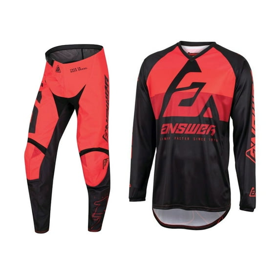 Answer Racing 2023 Syncron CC Offroad Jersey Pant Combo Red/Black (XX-Large / 42)