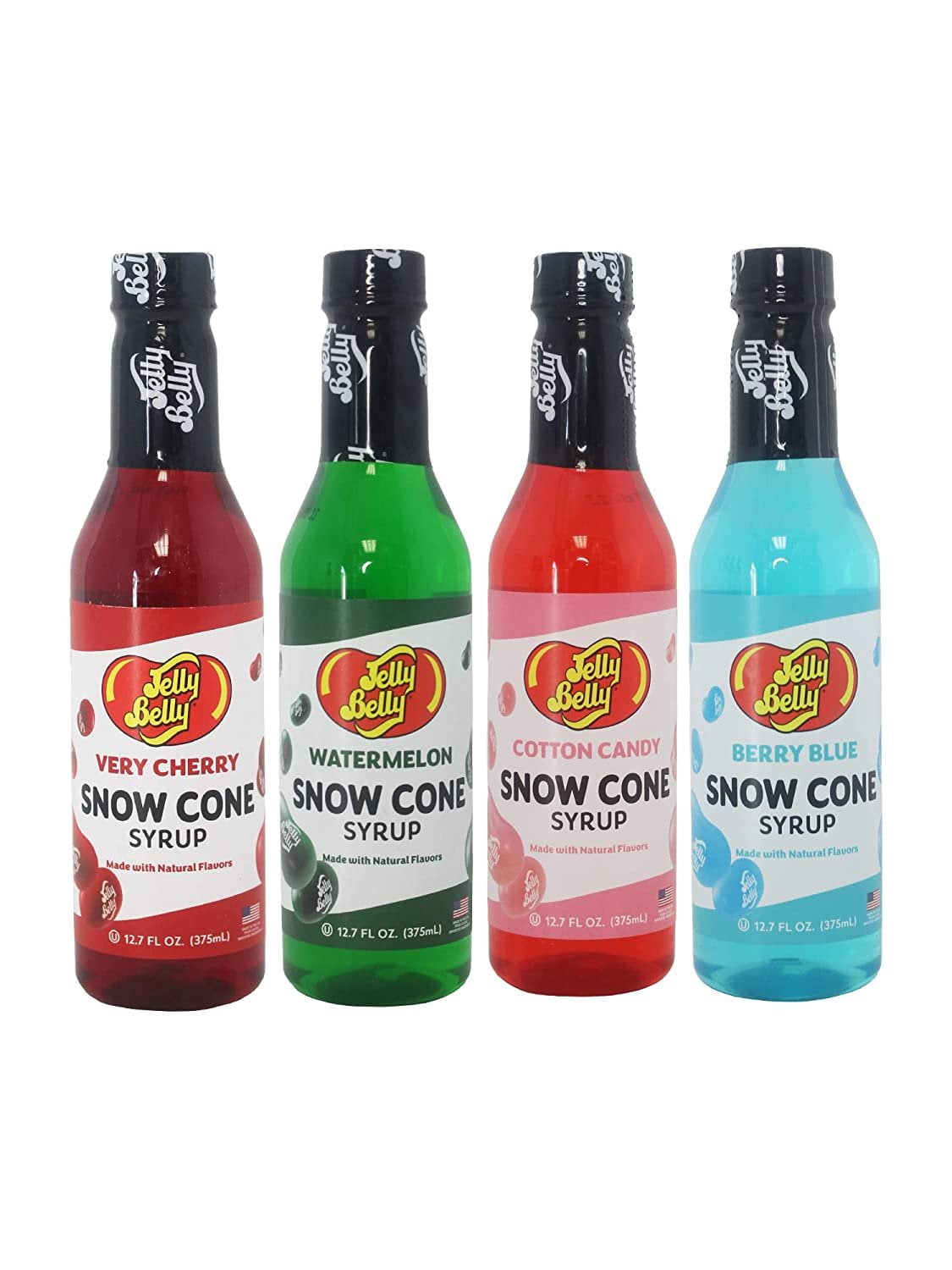 Jelly Belly Snow Cone Syrup Shaved Ice Syrup Slushie And Ice Pop Flavoring For Party 4 Pack 