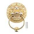 thumbnail image 1 of Aldaba de puerta con cabeza de león, decorativa, para puerta de entrada, para oficina, de latón 10 cm, 1 of 9