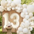 thumbnail image 3 of , Gaint Cream White 13 Balloon Numbers - 40 Inch | 13th Birthday Decor | 13th Birthday Decorations for Party | Creamy Number 13 Balloon | 13 Year Old Balloon for 13th Anniversary Party Supplies, 3 of 4