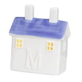 thumbnail image 4 of Casa de Navidad LED, pueblo de navideña, estatuilla de casa de vacaciones para decoración interior de mesa de Azul, 4 of 8