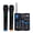 Black US Plug, variant on Yajisi Professional Sound Mixer With Dual Wireless Microphone Sound Board Console System 3 Channel DJ Mixer for DJ Karaoke PC Guitar Speaker EU Plug[cite: 1]