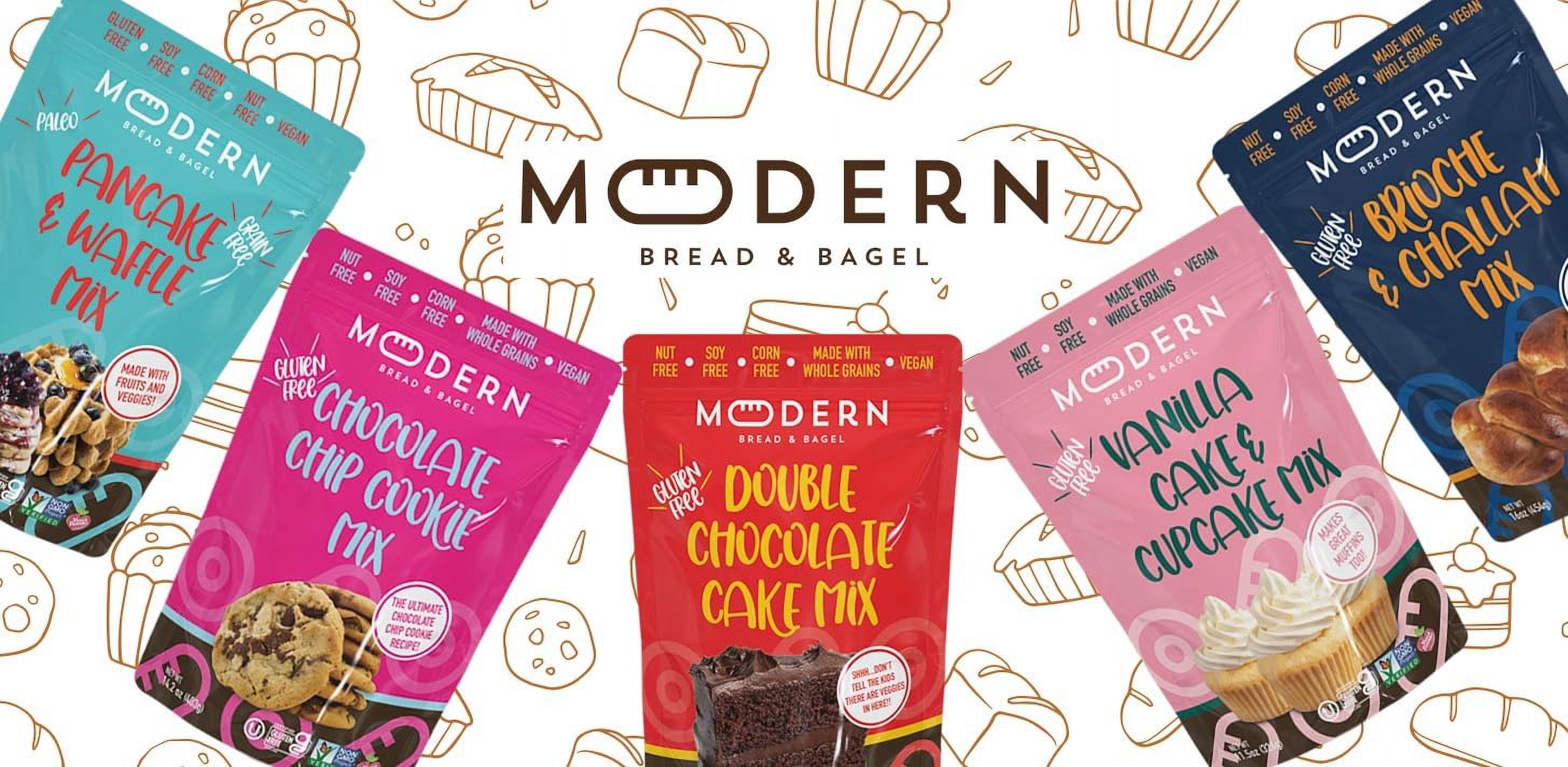 Modern Bread & Bagel Grain-Free & Gluten-Free, Pancake & Waffle Mix | Paleo Pancake & Waffle | Certified Gluten Free | Nut Free | Non-GMO | Vegan Friendly | Kosher - 8oz. (Pack of 1)