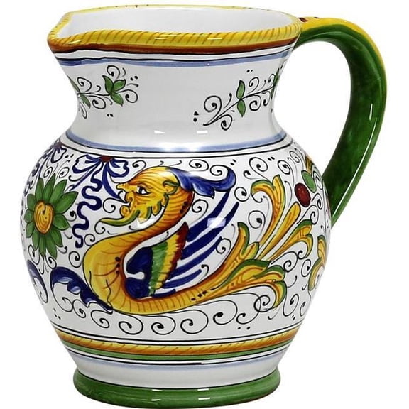 Raffaellesco Deruta Ceramic Pitcher, 1.25 Liters