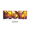 thumbnail image 3 of Luz De Letra Tallada En Madera Talla de madera hueca LED MOM DAD Letra Escultura Ornamento con luz (MOM S), 3 of 8