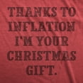 thumbnail image 2 of Mens Thanks to Inflation Im Your Christmas Gift T Shirt Funny Xmas Present Economy Tee for Guys Graphic Tees, 2 of 9