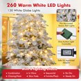 thumbnail image 4 of Gymax 6 FT Pre-Lit Artificial Christmas Tree Hinged Snow Flocked Xmas Tree w/ 616 Mixed Branch Tips, 4 of 7