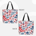 thumbnail image 4 of Sigee Birds Flowers Print Large Capacity Zippered Tote Bag - Durable, Stylish and Versatile for Everyday Use, 4 of 9
