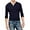 Navy, variant on Aiyino Mens Henley Shirts Slim Fit Long Sleeve Beefy Fashion Casual Top Shirts of Cotton Shirts