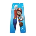 thumbnail image 3 of Lsque Mario Print Men's Pajama Pants, Lounge Pant - Comfortable Home Wear,Elastic Waistband, Stylish Design-Small, 3 of 9