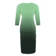 thumbnail image 4 of Women’s Casual Maternity Dress 3/4 Sleeve Knee Length Pregnancy Clothes for Baby Shower Green XXL, 4 of 4
