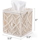 thumbnail image 4 of Funda para caja de pañuelos, decoración bohemia, porta pañuelos de papel cuadrado con hebilla de cuentas, macramé, 4 of 5