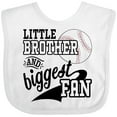 thumbnail image 3 of Inktastic Little Brother and Biggest Fan Baseball Family Fan Boys or Girls Baby Bib, 3 of 4