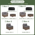 thumbnail image 2 of Aoxun 14 Piece Patio Furniture Set Wicker Rattan Patio Conversation Set Outdoor Sectional Sofa Set with Coffee Table and 4” Thickened Cushions, Gray(Waterproof Cover Included), 2 of 7