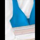thumbnail image 5 of Bikini de 2 Piezas para Mujer, Traje de Baño de Cintura Alta con Cuello Halter y Cintura Alta, Color Azul L, 5 of 7