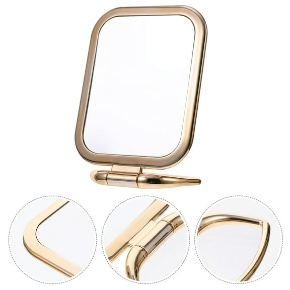 WHAMVOX Tabletop Makeup Mirror Tabletop Mirror Folding Portable Vanity Mirror