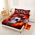 thumbnail image 2 of Erosebridal Kids Ball Games Queen Sheet Sets,Rugby Football Baseball Basketball Sport Kids Bed Set 4pcs, 2 of 6