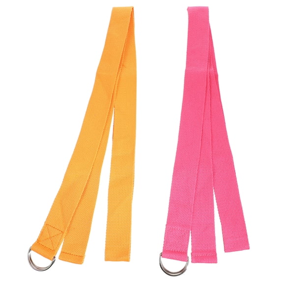 ETEREAUTY Set of 2 Non-Elastic Orange Exercise Bands for Fitness, Body Shaping, Stretching and Physical Therapy