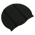 thumbnail image 4 of Gorro de natación impermeable estampado, antideslizante, a rayas, para cabello largo, para adultos, color negro, 4 of 14