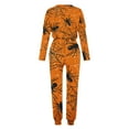 thumbnail image 4 of QATAINLAV Two Piece Outfits for Women 2024 Halloween Print Tracksuit Long Sleeve Pullover Tops and Drawstring Harem Sweatpants with Pockets Plus Size Lounge Set Prime Sales Today Orange 3XL, 4 of 6