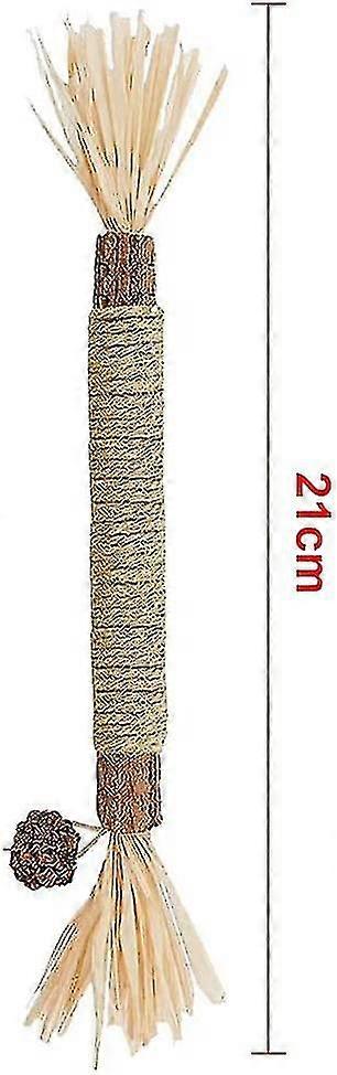 2-Piece Catnip Chewing Sticks for Cats, Natural Cat Grass Tooth Cleaning Toys