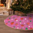 thumbnail image 4 of Salouo Strawberry Floral Christmas Tree Skirt 30" Farmhouse Christmas Decorations Snowman Xmas Tree Skirt Tree Mat for Holiday Party Decor, 4 of 8