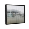 thumbnail image 2 of Stupell Industries Foggy Weather Boat Marina Peaceful Floating Watercraft Graphic Art Jet Black Floating Framed Canvas Print Wall Art, Design by Nancy Crowell, 2 of 5