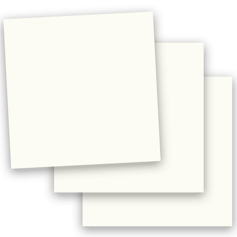 Popular WHIP CREAM 12X12 (Square) Paper 65C Lightweight Cardstock - 50 PK  -- Econo 12-x-12 Square Card Stock Paper - Professional and DIY Projects